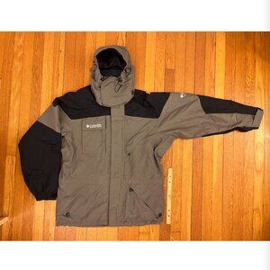 Columbia Vintage Men's Ski Jacket Shell with Hood Grey/Black, Large